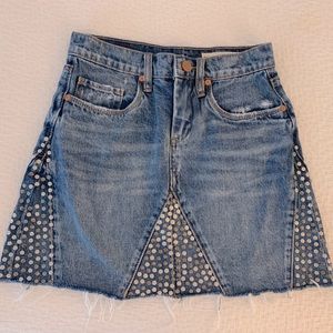 BlankNYC denim mini skirt with studs XS 24